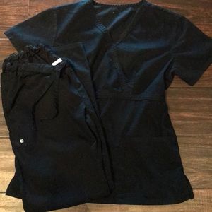 Black Cherokee Luxe scrub set